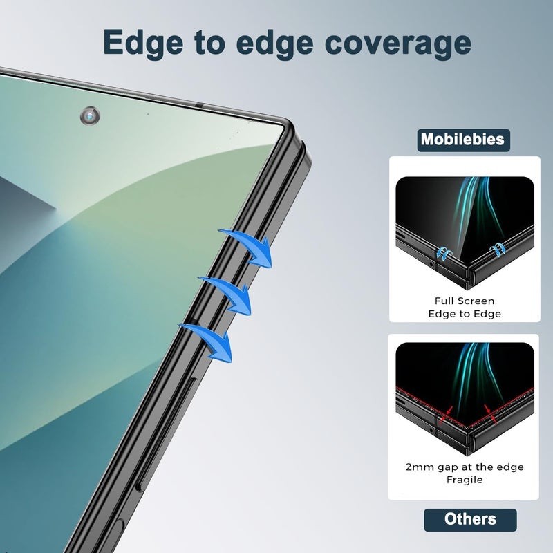 Mobilebies Premium Tempered Glass Screen Protector Guard For Samsung Z Fold 7 5G (8 Inch, Pack of 1) | Edge to Edge Coverage With Easy to installation kit - Image 2