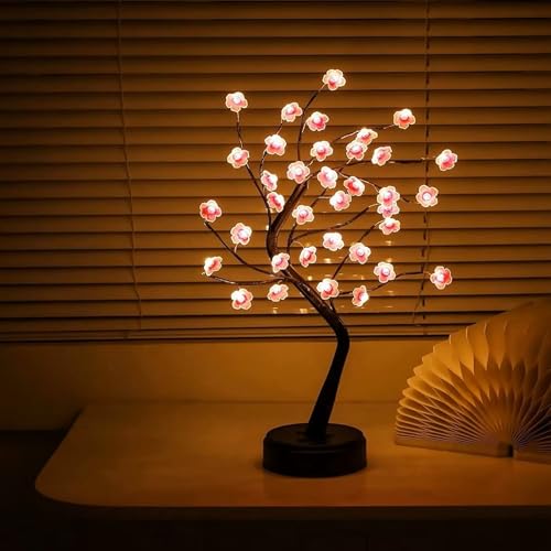 HUMAIZAR Cherry Blossom LED Tree Light, Bonsai Plum Blossom Decorative Lamp for Bedroom, Home Decor, Bedside Table, Ramadan, Women’s Day, Rakhi, Diwali, Christmas, Wedding Gift Night Lamp - Image 2