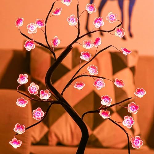 HUMAIZAR Cherry Blossom LED Tree Light, Bonsai Plum Blossom Decorative Lamp for Bedroom, Home Decor, Bedside Table, Ramadan, Women’s Day, Rakhi, Diwali, Christmas, Wedding Gift Night Lamp - Image 5