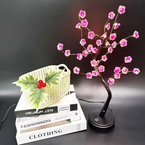 HUMAIZAR Cherry Blossom LED Tree Light, Bonsai Plum Blossom Decorative Lamp for Bedroom, Home Decor, Bedside Table, Ramadan, Women’s Day, Rakhi, Diwali, Christmas, Wedding Gift Night Lamp - Image 3