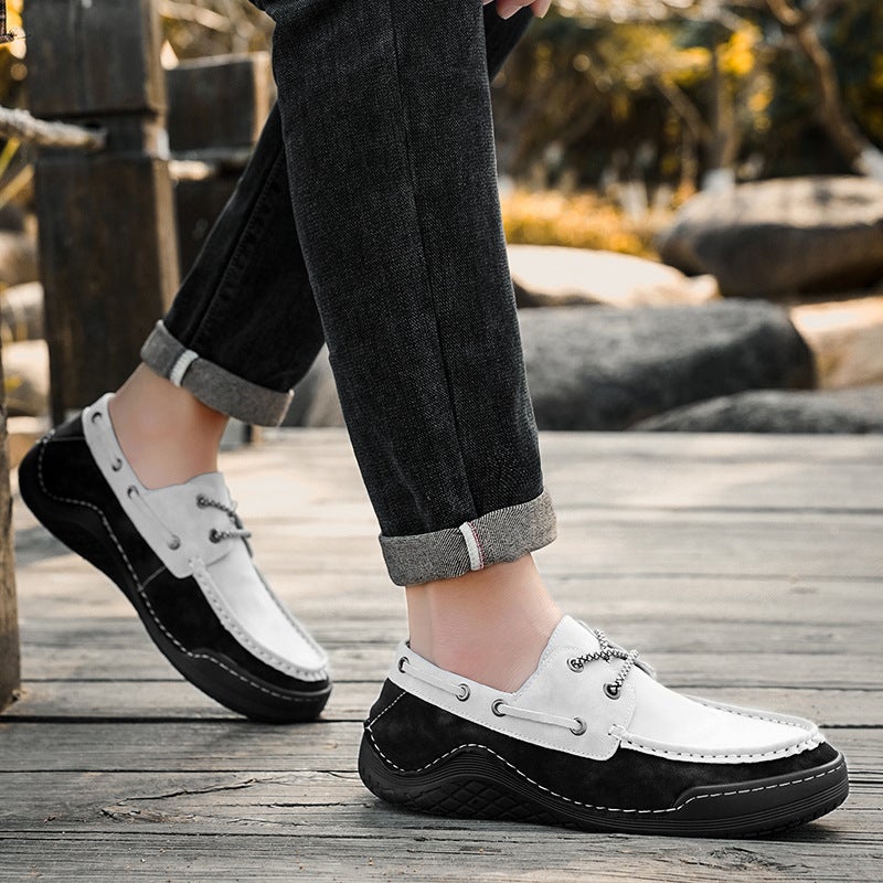 2024 Men'S Shoes Spring Casual Men'S Easiest For Match Low-Top Casual Shoes Popular Men'S Large Size Color Block Beanie Shoes - Image 3
