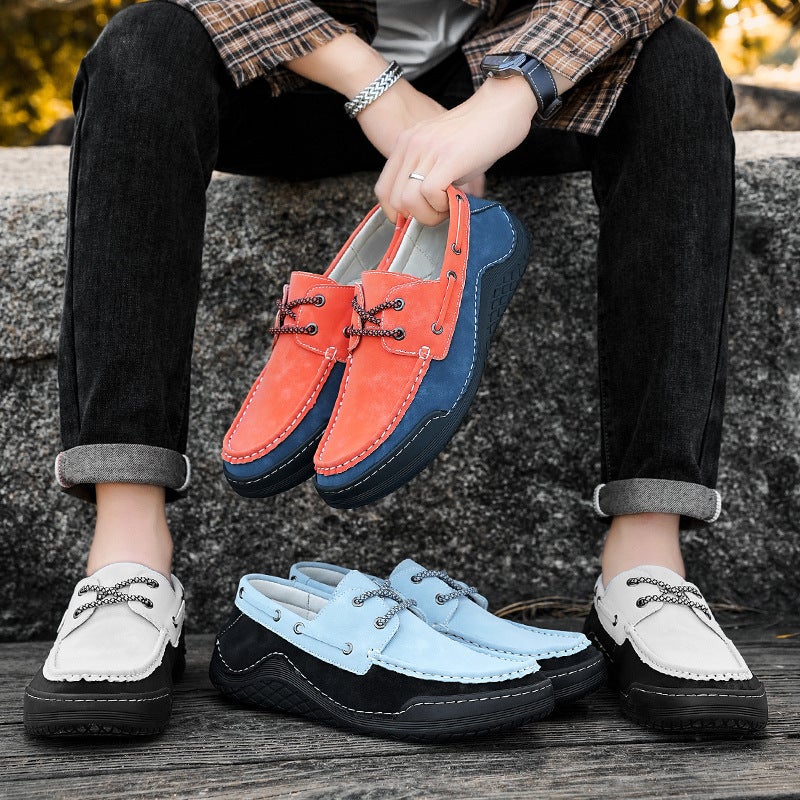 2024 Men'S Shoes Spring Casual Men'S Easiest For Match Low-Top Casual Shoes Popular Men'S Large Size Color Block Beanie Shoes - Image 5