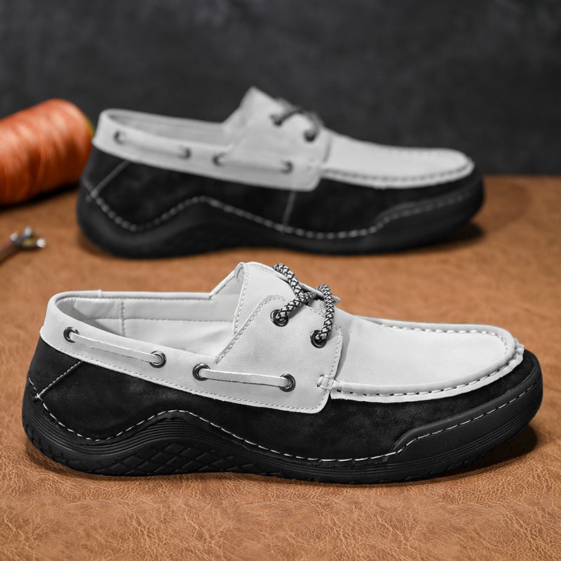 2024 Men'S Shoes Spring Casual Men'S Easiest For Match Low-Top Casual Shoes Popular Men'S Large Size Color Block Beanie Shoes - Image 1