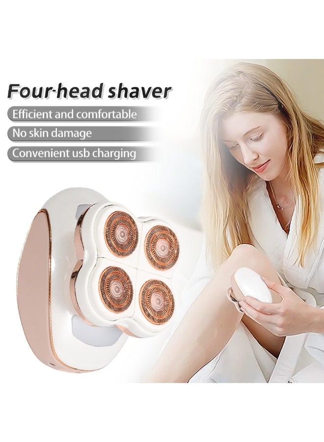 5-in-1 Painless Electric Hair Removal for Women - Cordless IPX7 Waterproof Razor for Bikini, Underarms, Legs, Arms | rechargeable Ladies Shaver with 4 Heads - Image 3