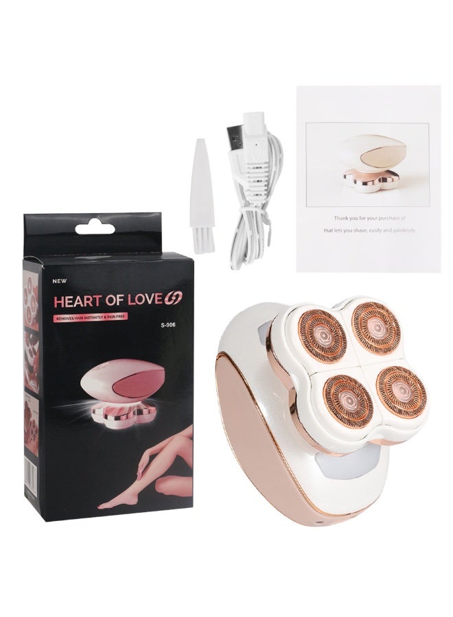 5-in-1 Painless Electric Hair Removal for Women - Cordless IPX7 Waterproof Razor for Bikini, Underarms, Legs, Arms | rechargeable Ladies Shaver with 4 Heads - Image 1