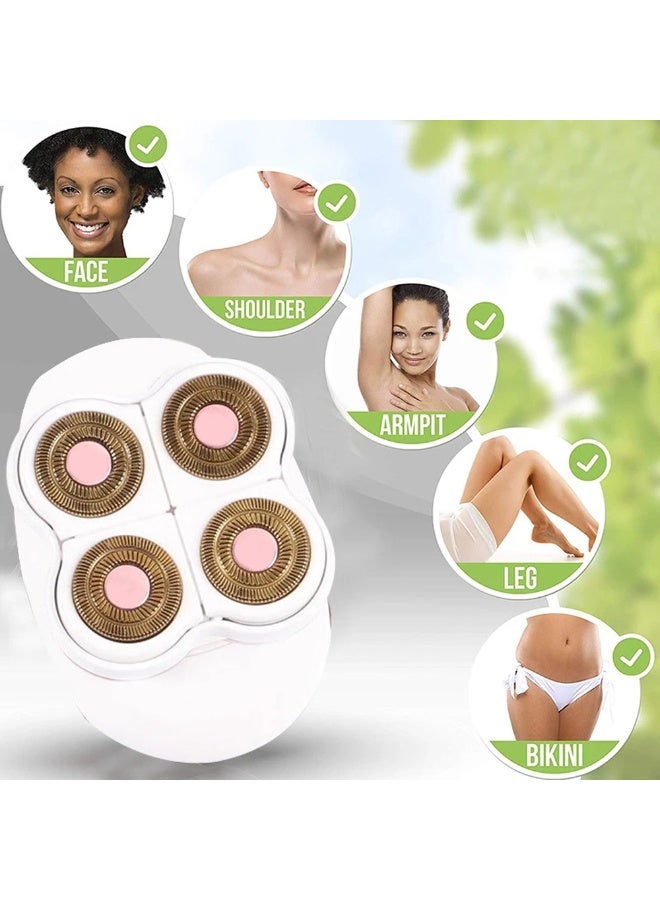 5-in-1 Painless Electric Hair Removal for Women - Cordless IPX7 Waterproof Razor for Bikini, Underarms, Legs, Arms | rechargeable Ladies Shaver with 4 Heads - Image 2