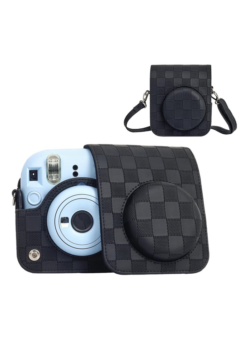 general Fujifilm Instax Mini 12 / Polaroid mini 12 Case, Fujifilm Instax Mini 12 Instant Camera PU Leather Case with Adjustable Shoulder Strap Removable Case - Image 1