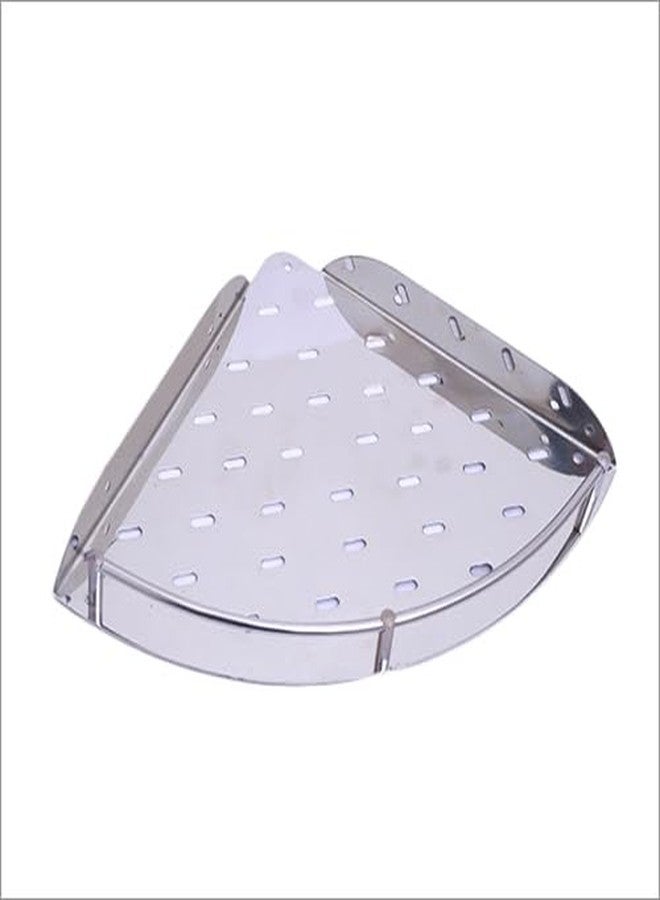 INDOROX Bathroom Corner Shelf 9 Inch Size Stainless Steel SS 304 Wall Mounted Model: CRN002 - Image 1