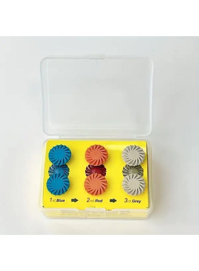 RAD0106G 6 قطع عجلات تلميع إعصارية من المطاط 14 مم خشن متوسط ناعم لتحميلة RA - Image 1