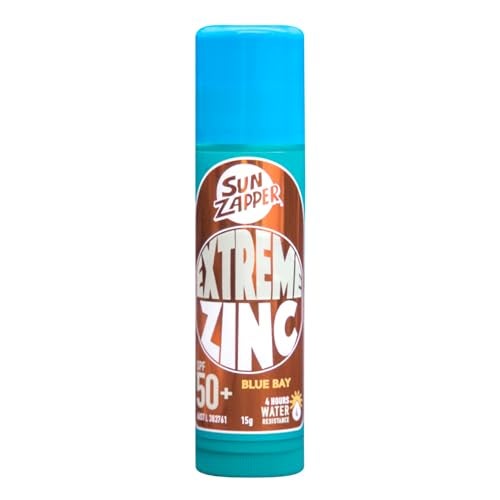 Sun Zapper Extreme Zinc Sunscreen Stick SPF 50 Blue Bay Colored Water Resistant Mineral Sunscreen for Face Zinc Oxide Surf Sunscreen Stick for Water Sports 15g 053 oz Australian Made - Image 1