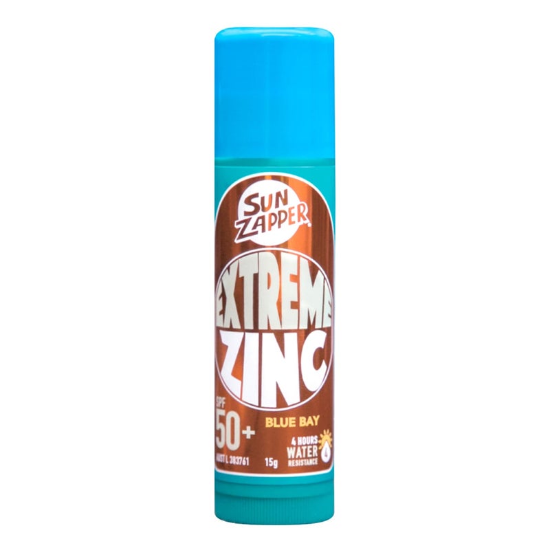 Sun Zapper Extreme Zinc Sunscreen Stick SPF 50 Blue Bay Colored Water Resistant Mineral Sunscreen for Face Zinc Oxide Surf Sunscreen Stick for Water Sports 15g 053 oz Australian Made - Image 2