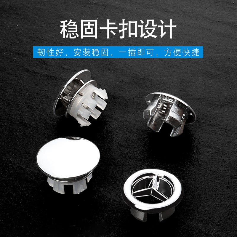 Wash Basin Overflow Ring Pedestal Basin Decorative Ring Overflow Mouth Ring Net Mercedes-Benz Double-Layer Ring Basin Accessories - Image 4