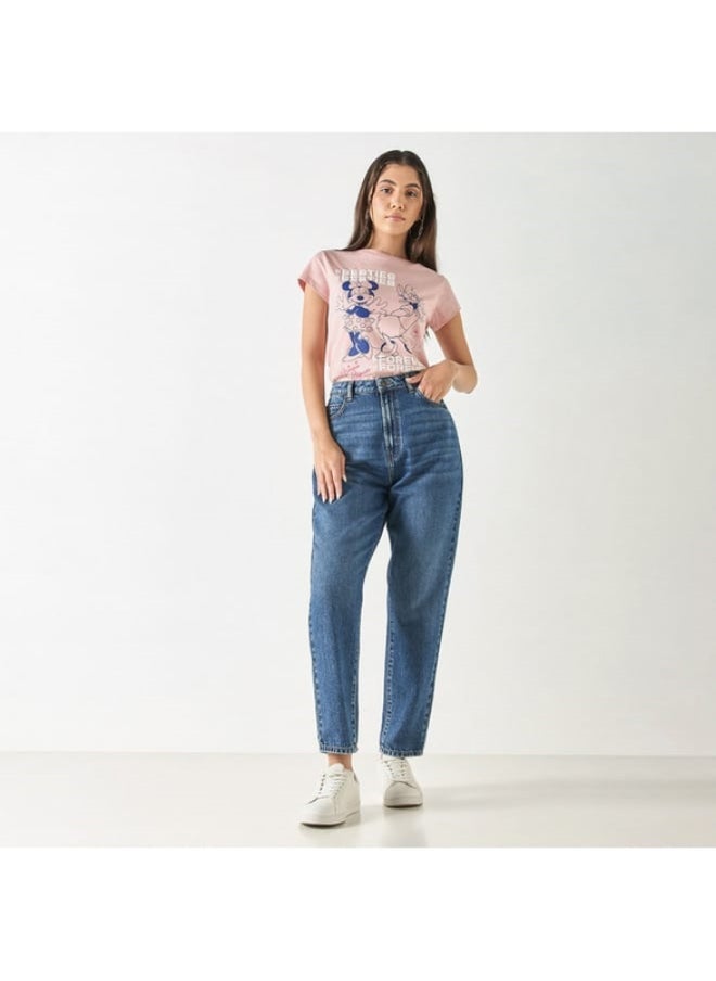 SP Characters - Minnie Mouse and Daisy Duck Print T-shirt with Short Sleeves - Image 1