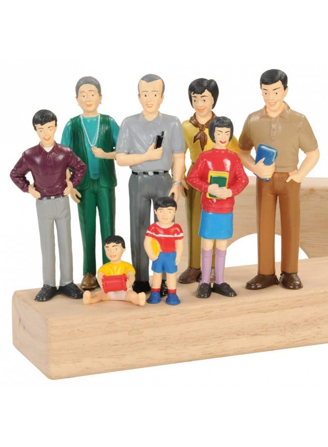 Constructive Playthings Pretend Play Family - Asian Family - Grandpa to Baby 5 inches - Image 2