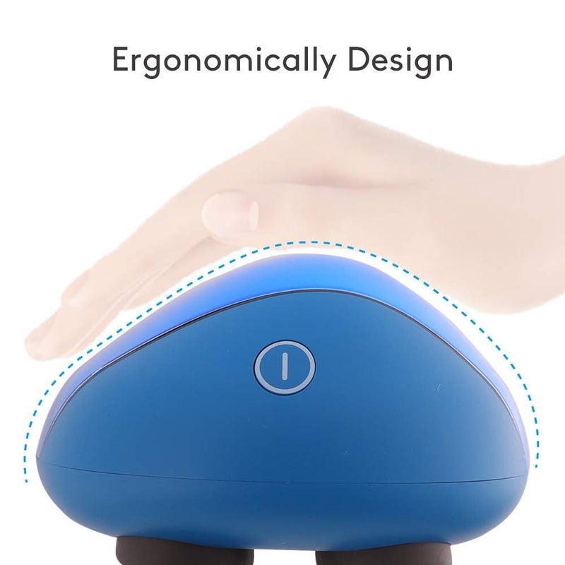 Breo Portable Mini Scalp Massager, IPX7 Waterproof Wireless Massager Octopus Head, for Scalp Stress Relief (Blue - Magnetic) - Image 2