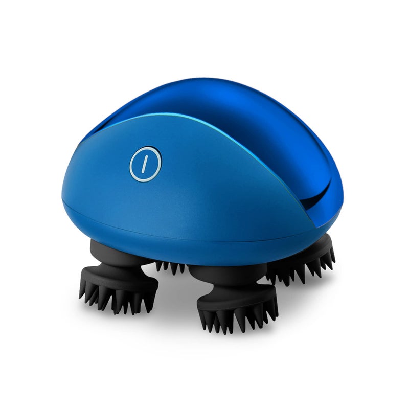 Breo Portable Mini Scalp Massager, IPX7 Waterproof Wireless Massager Octopus Head, for Scalp Stress Relief (Blue - Magnetic) - Image 1