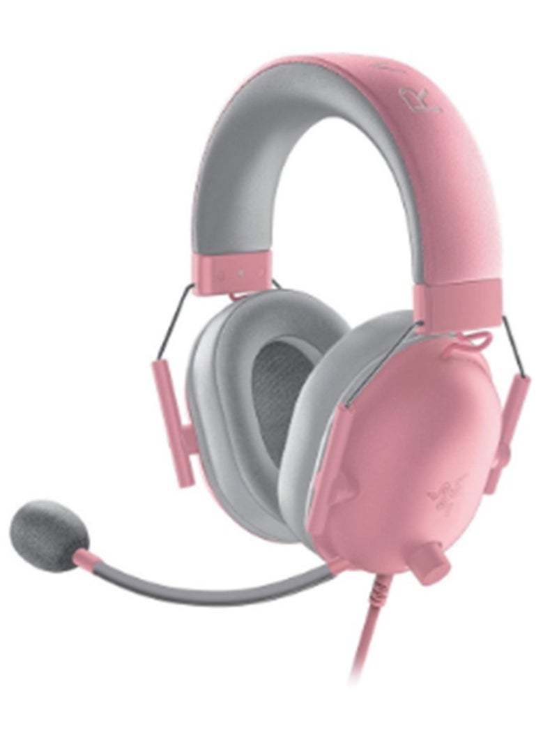 RAZER BlackShark V2 X Gaming Headset, 7.1 Surround Sound Capable, TriForce 50mm Drivers, 3.5mm Jack, Breathable Memory Foam Cushion, For PC, PS4, Nintendo Switch, Quartz Pink | RZ04-03240800-R3M1  - Image 1