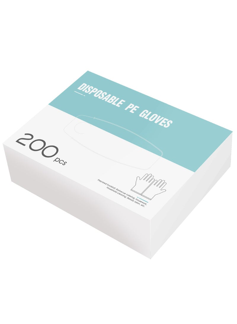 قفازات البولي ايثيلين مريحة وصحية يمكن التخلص منها: تصميم محاصر وقابل للاستخراج ، سهل الوصول ، الحفاظ على نظافة اليدين ، مناسب للاستخدام المنزلي والخارجي. 200 جهاز كمبيوتر شخصى. كمية كبيرة يمكن أن تلبي الاحتياجات الصحية اليومية. - Image 2