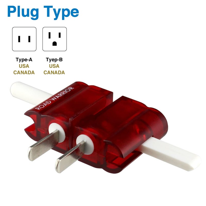 ROAD WARRIOR International Travel Plug Adapter Europe/UK/Australia/USA/India/China Does Not Convert Voltage Slim RW101CR - Image 4