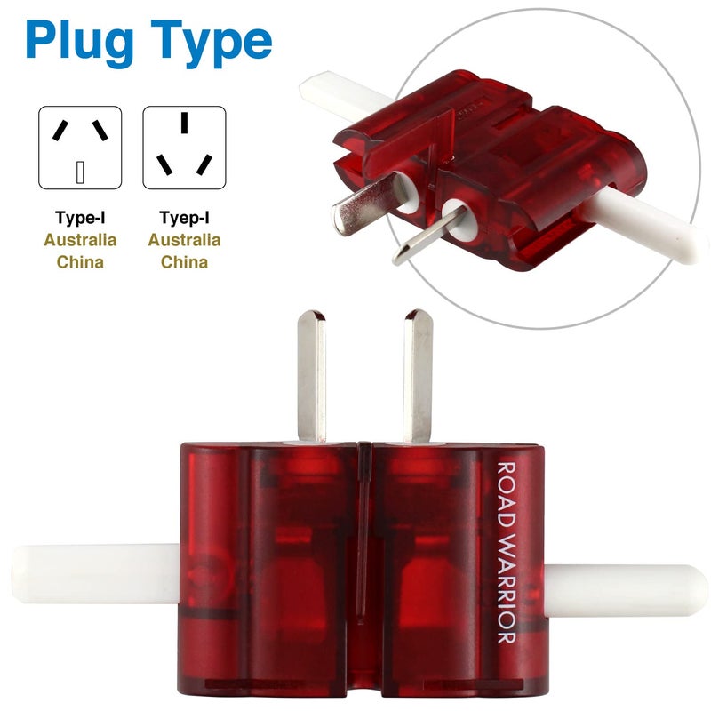 ROAD WARRIOR International Travel Plug Adapter Europe/UK/Australia/USA/India/China Does Not Convert Voltage Slim RW101CR - Image 3