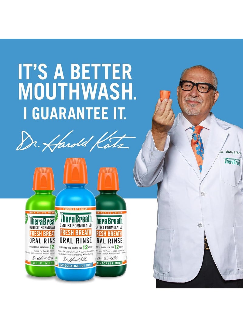 TheraBreath Fresh Breath Oral Rinse Invigorating Icy Mint 473ml - Image 5