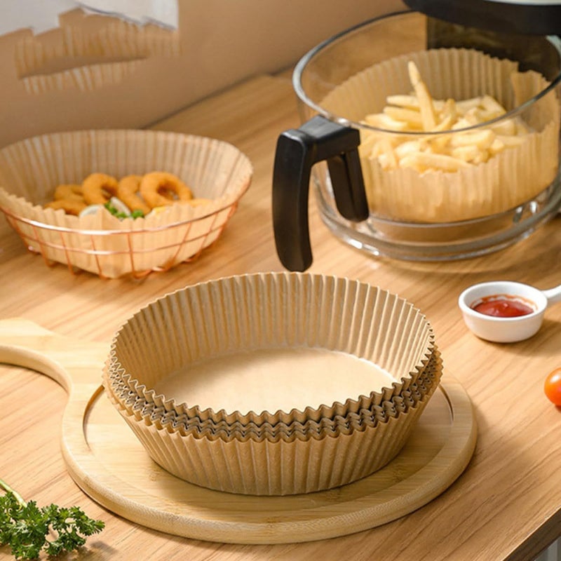 200pcs Air Fryer Paper Liners Round Heat Resistant Non Stick Parchment Baking Sheets - Image 4