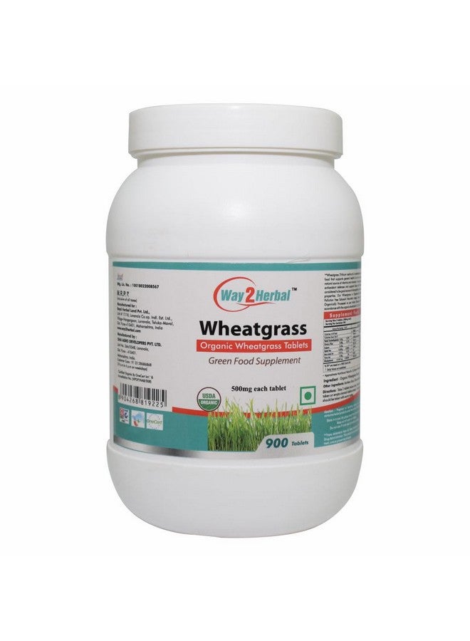 Way2Herbal Certified Organic Wheatgrass Tablets (900 Count Pack of 1) - Image 1