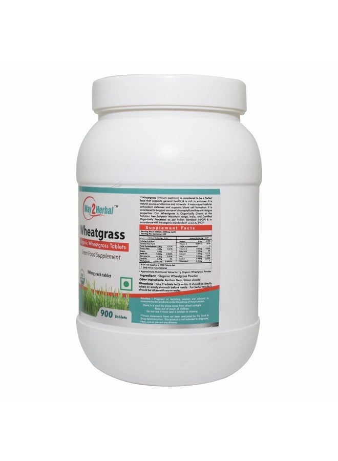 Way2Herbal Certified Organic Wheatgrass Tablets (900 Count Pack of 1) - Image 4