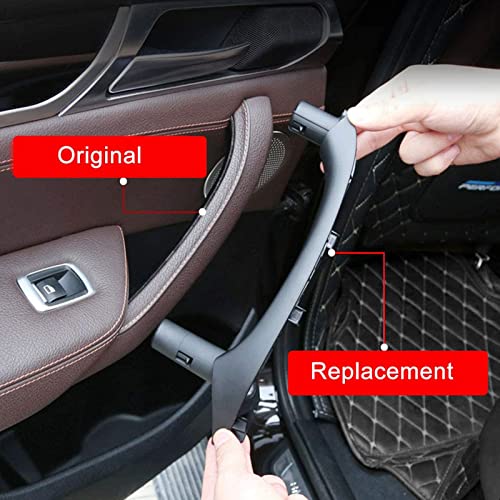 Jaronx Compatible with BMW X3 F25/ X4 F26 Door Handle, Upgraded Inner Left Rear Passenger Side Door Pull Handle Replacement for X3 2010-2016, X4 2014-2017(Left Black) - Image 3