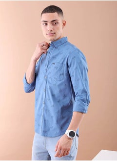 The Indian Garage Co Men Slim Fit Graphic Print Full Sleeves Spread Collar Casual Shirt  - Image 3
