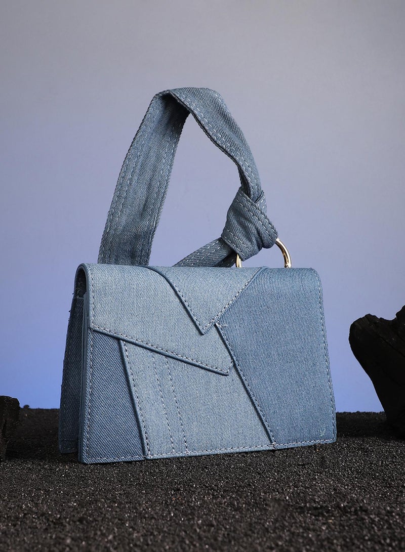 Haute Sauce Women's The Denim Sash Hand Bag - Light Blue  - Image 1