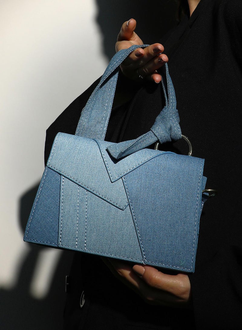 Haute Sauce Women's The Denim Sash Hand Bag - Light Blue  - Image 2