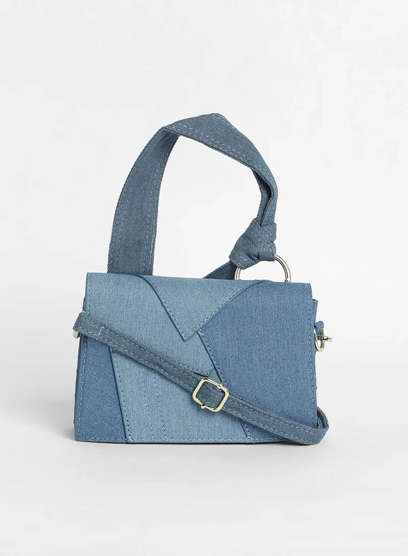 Haute Sauce Women's The Denim Sash Hand Bag - Light Blue
