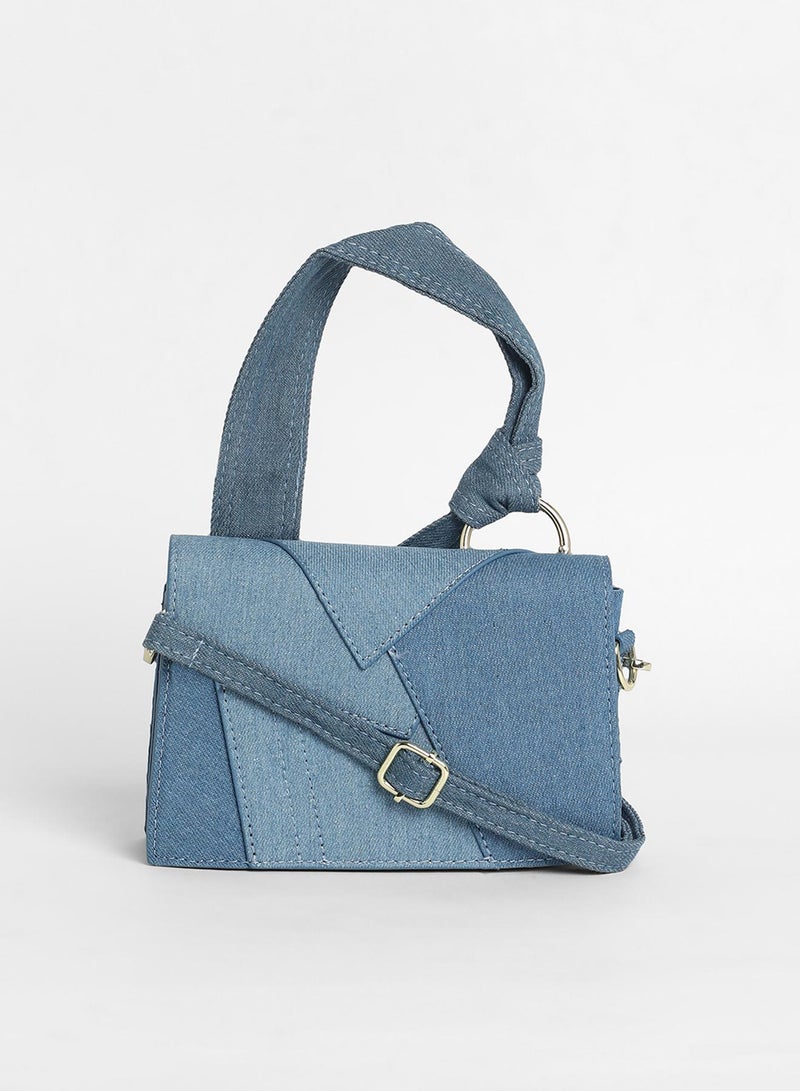 Haute Sauce Women's The Denim Sash Hand Bag - Light Blue  - Image 4
