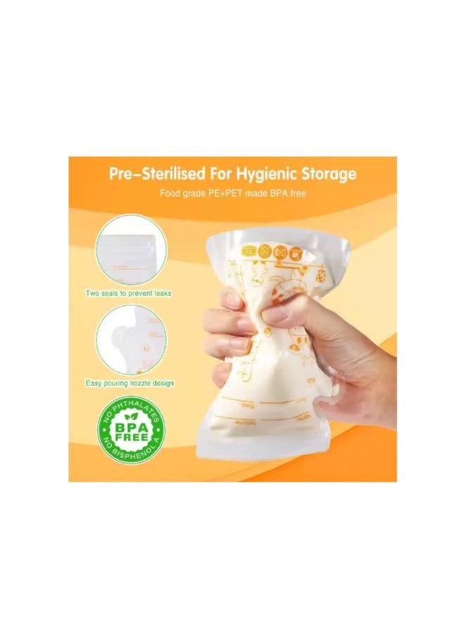 30Pcs - 250 ml Breastmilk Storage Bags – BPA-Free, 8 OZ,pretty babyقلم غير قال للأزالة هدية لتسجيل تاريخ التخزين