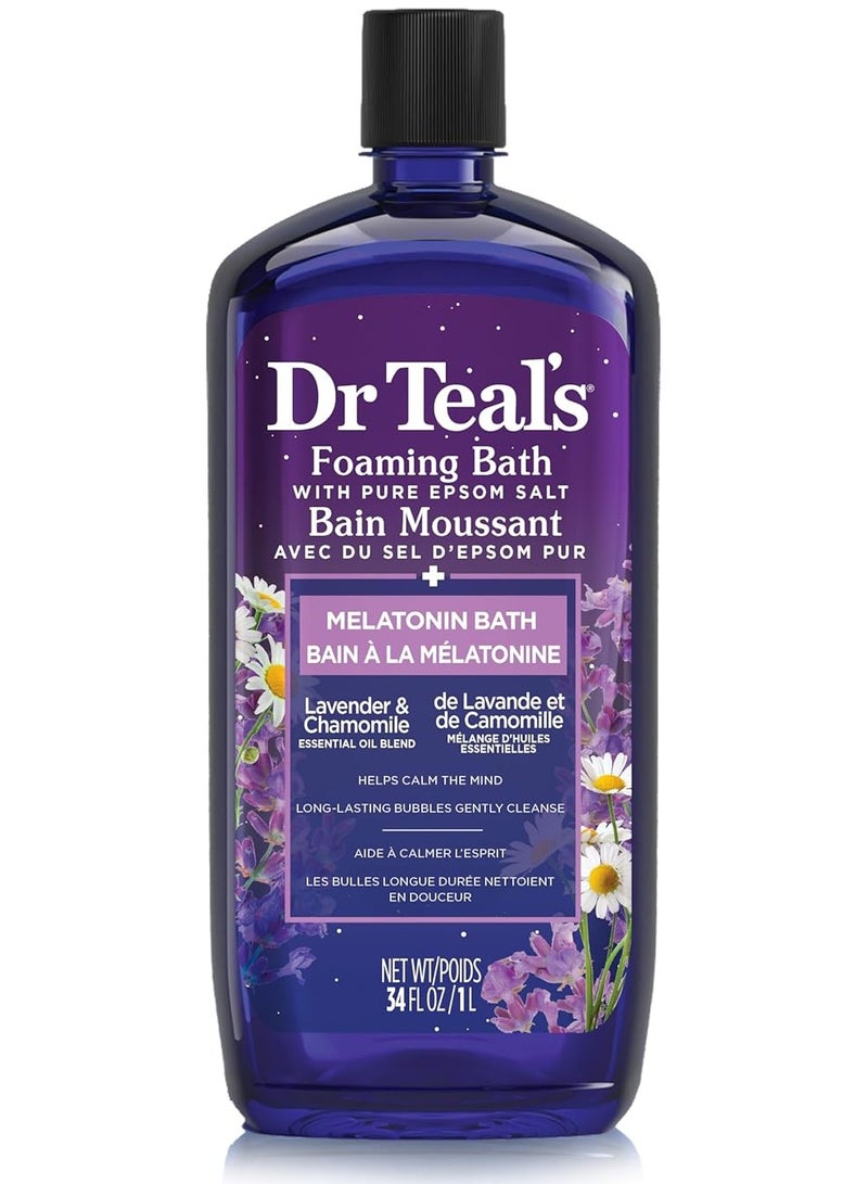 دكتور تيلز - حمام رغوي للاستحمام أثناء النوم مع الميلاتونين، 1000 مل