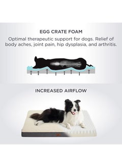 Bedsure Dog Bed For Large Dogs  Big Orthopedic Dog Bed With Removable Washable Cover, Egg Crate Foam Pet Bed Mat, Suitable For Dogs Up To 65 Lbs  - Image 3