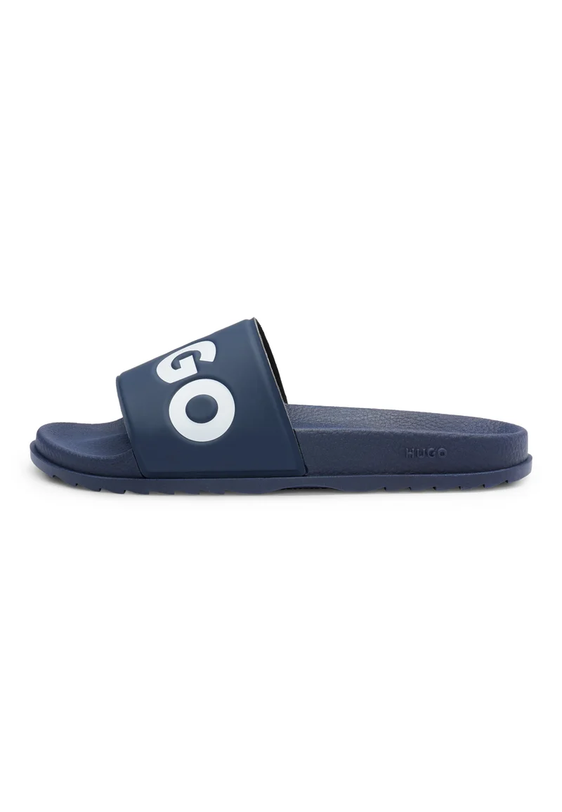 HUGO blue Slides with logo strap for Men | Best Price UAE
