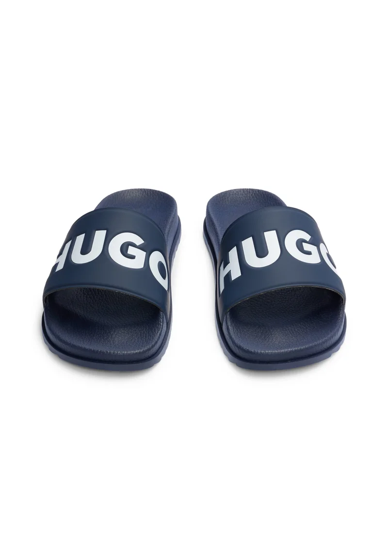 HUGO blue Slides with logo strap for Men | Best Price UAE