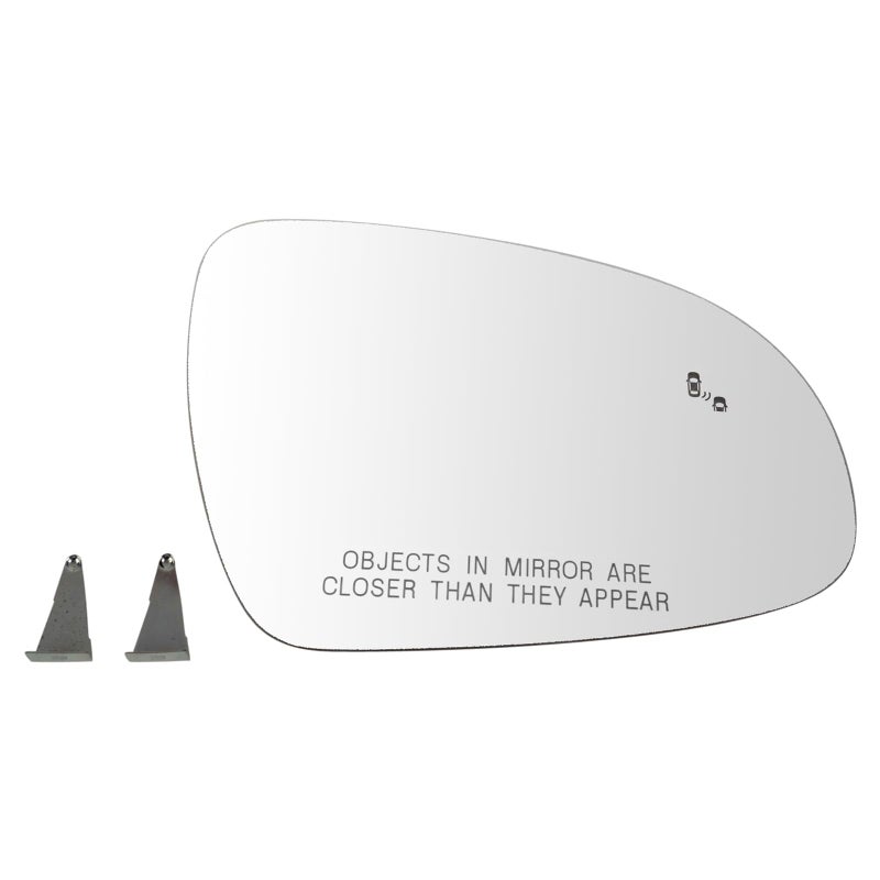 TRQ Passenger Side Mirror Glass Heated Blind Spot Indicator Convex Compatible with 20172022 Kia Sportage KI1325125