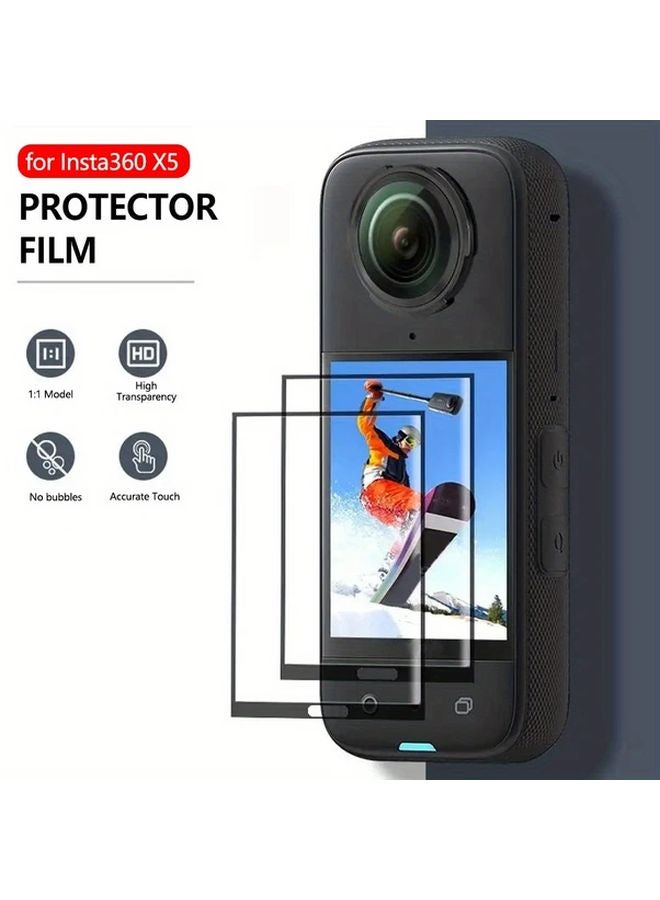3 قطع من فيلم واقي للشاشة فائقة الدقة مقاوم للخدوش لكاميرا Insta360 X5 - Image 5