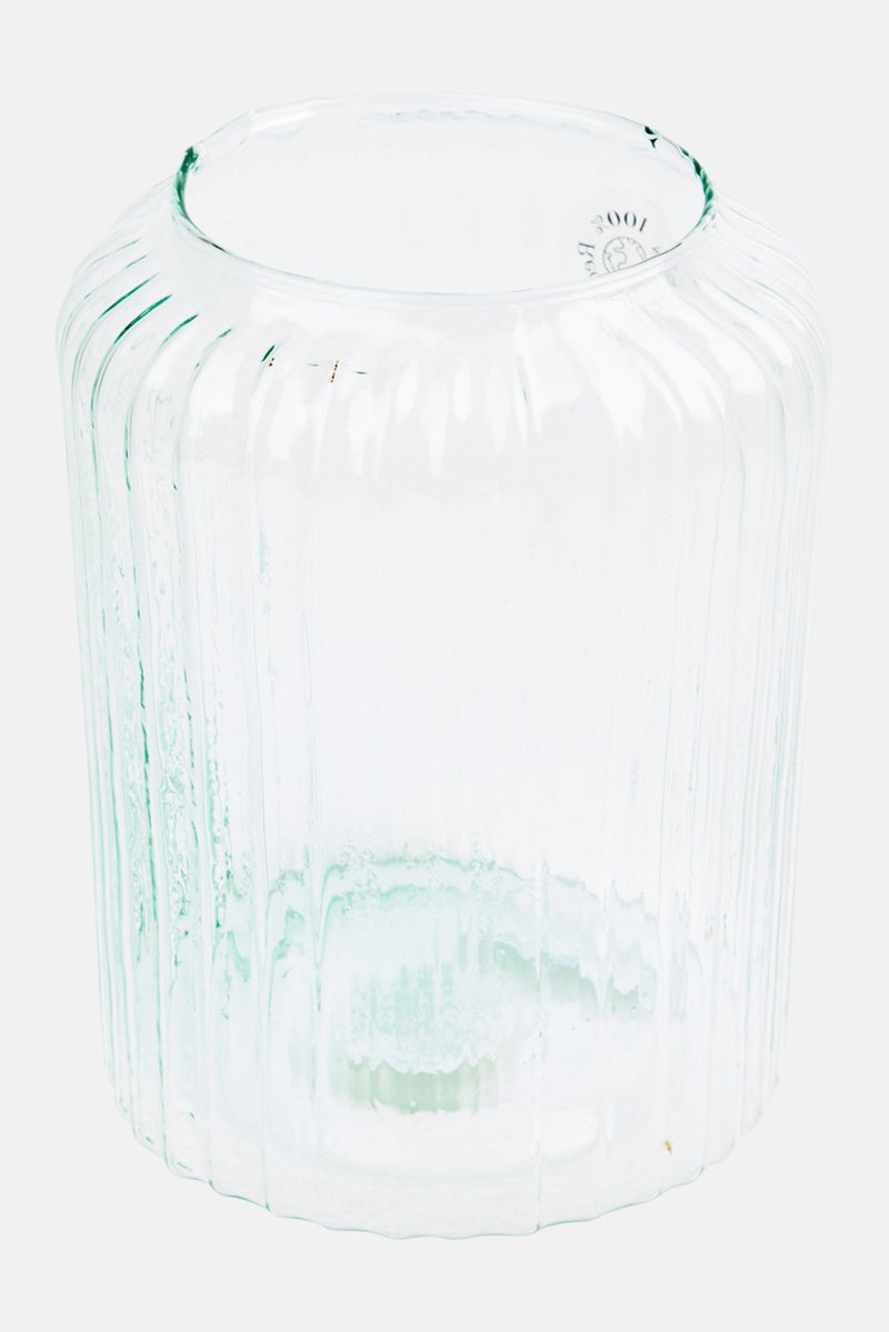 Muy Mucho Glass Vase 21 H x 14 D cm, Transparent  - Image 1