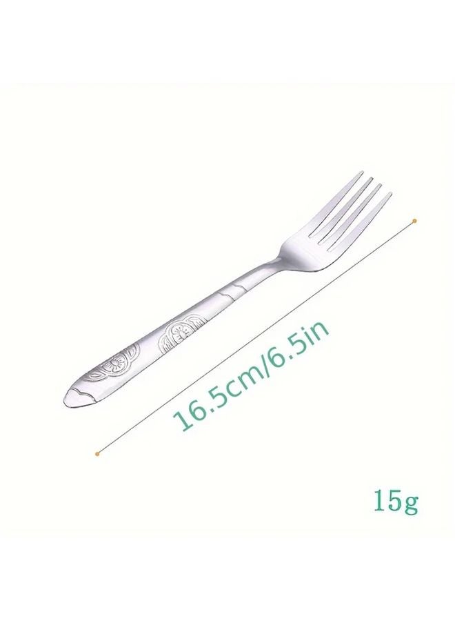 10 Piece Cutlery Set 5 Spoons 5 Forks Premium 304 Stainless Steel Heavy Gauge Vintage Elegance - Image 5