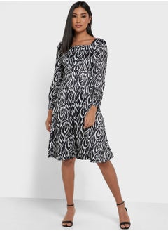 Abstract Print Dress