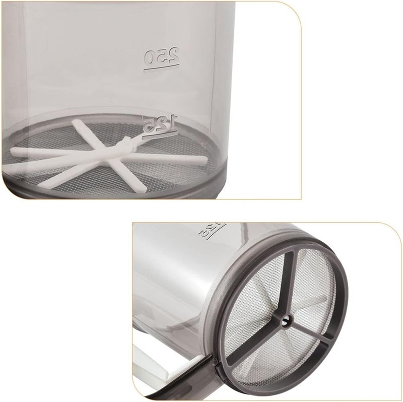 kesig Flour Sifter Stainless Steel Plastic Sifter for Baking Double Layer Fine Mesh Baking Sifter One Hand Press Crank Sifter for Powdered Sugar Shaker - Image 5