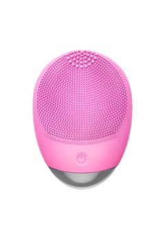 Electric Silicone Facial Cleansing Brush Ultrasonic Wave Beauty Instrument Skin Care Device Multi-Function Professional Factory Pink