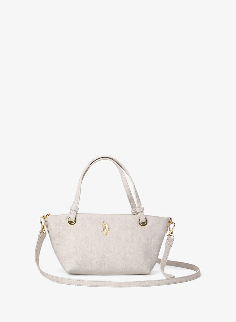 U.S. Polo Assn. U.S. Polo Assn. Women's Crossbody Bag, Ladies Shoulder Bag Handbag for Ladies Travel Bag for Girls Stone