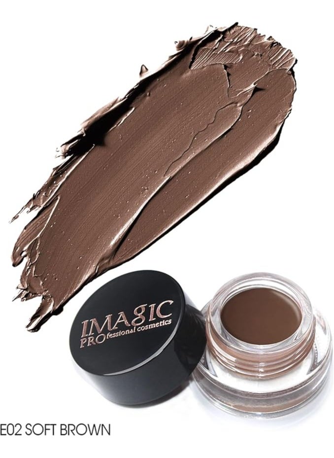 IMAGIC - IMAGIC 6-Color Eyebrow Gel Kit with 2-in-1 Brush | Waterproof, Long-Lasting Brow Gel for Perfectly Defined Brows (Soft Brown) - Image 1