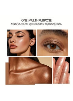 Ushas High Light & Contour Stick ,2 in 1 Outline Concealer Stick, Natural Bright Powder, Waterproof And Sweat Proof, Cover Up Small Flaws, Decorate The Face, And Create A Natural Appearance(＃02)  - Image 4