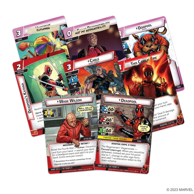 Fantasy Flight Games Marvel Champions Deadpool Card Superhero Strategy Cooperative Game for Children and Adults, Ages 14+, 1-4 Players, 45-90 Minutes Playing Time, Made by - Image 2